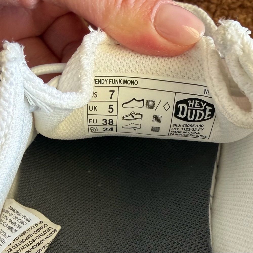 Hey Dude White Wendy Funk Mono Slip On Shoe - Picture 4 of 11